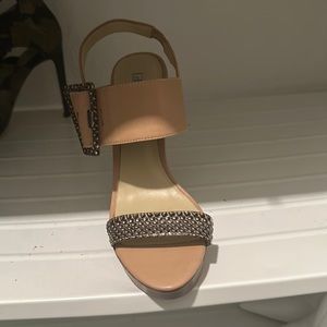 Charles David sandals with buckle natural color